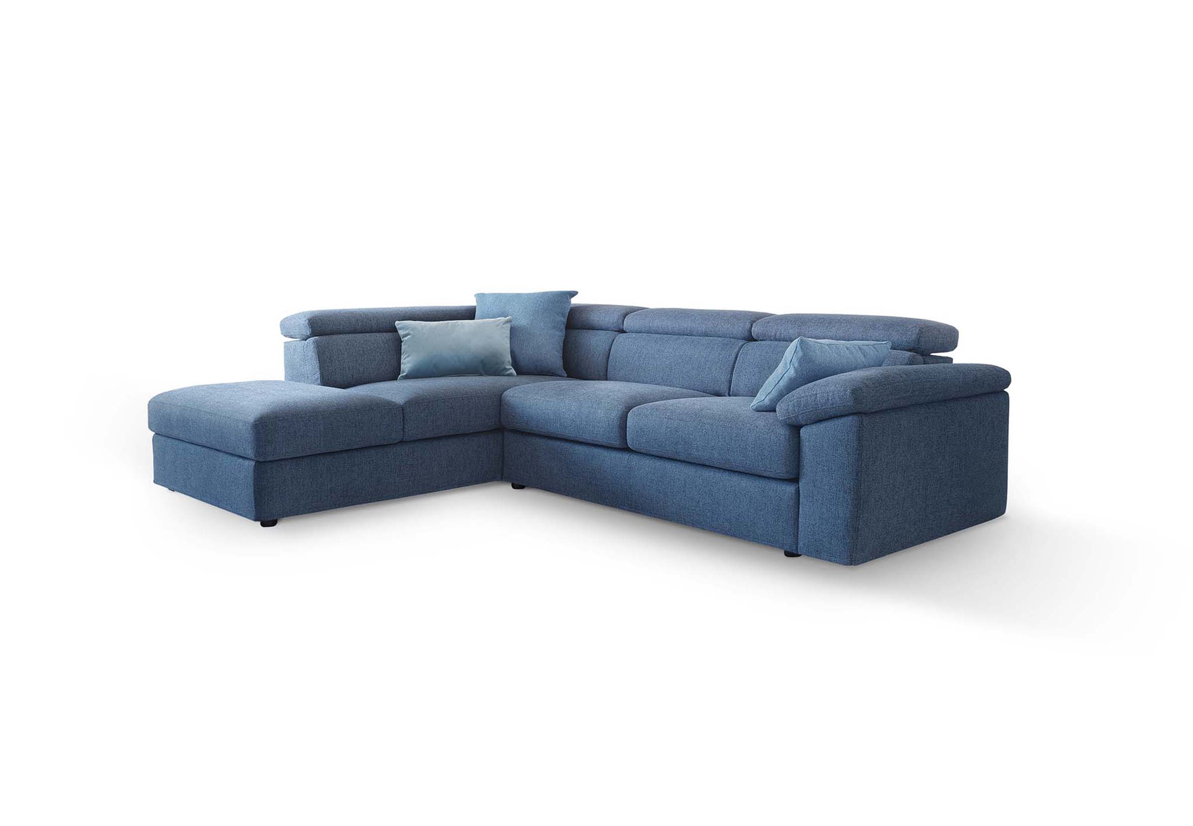 Divano Adela LeComfort con contenitore. Composizione angolare con chaise longue