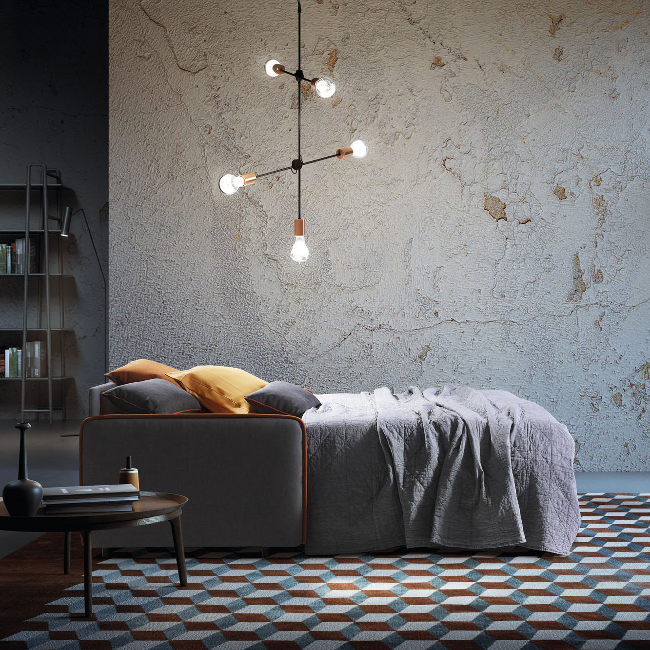 Struttura del divano letto Struttura del divano letto matrimoniale aperto