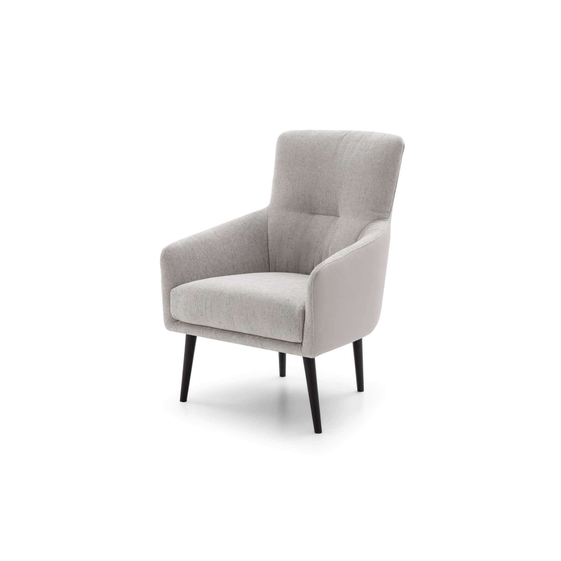 Poltroncina Elodie a struttura fissa Poltroncina Elodie LeComfort moderna e a struttura fissa color grigio